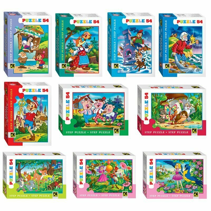 Пазл 54 эл. Step Puzzle Любимые герои - 2 ассорти 71034/301495