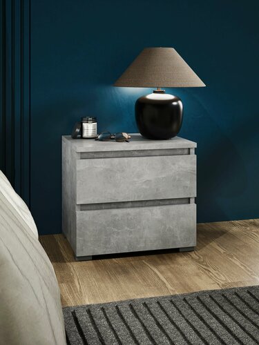 Изображение товара Тумба профимебель Парма-11, напольная, ЛДСП, 2 ящика, бетон, 40,4x37,8x32,4 см