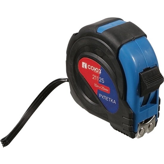 Рулетка Союз 21125 10Х25мм обрезиненный корпус класс точности II усиленный магнит