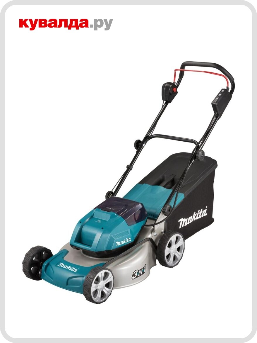 Газонокосилка аккумуляторная MAKITA DLM 460 PT2 с бесщеточным двигателем