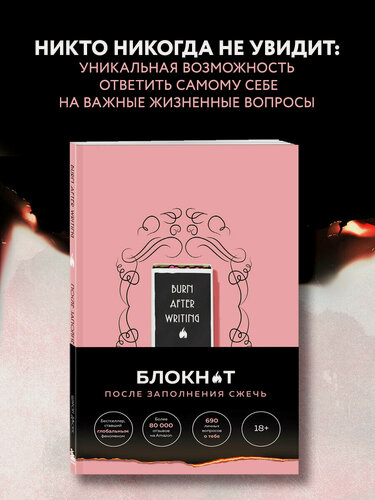 Изображение товара Джонс Ш. После заполнения сжечь (англ. назв. Burn After Writing). Блокнот для знакомства с самим собой
