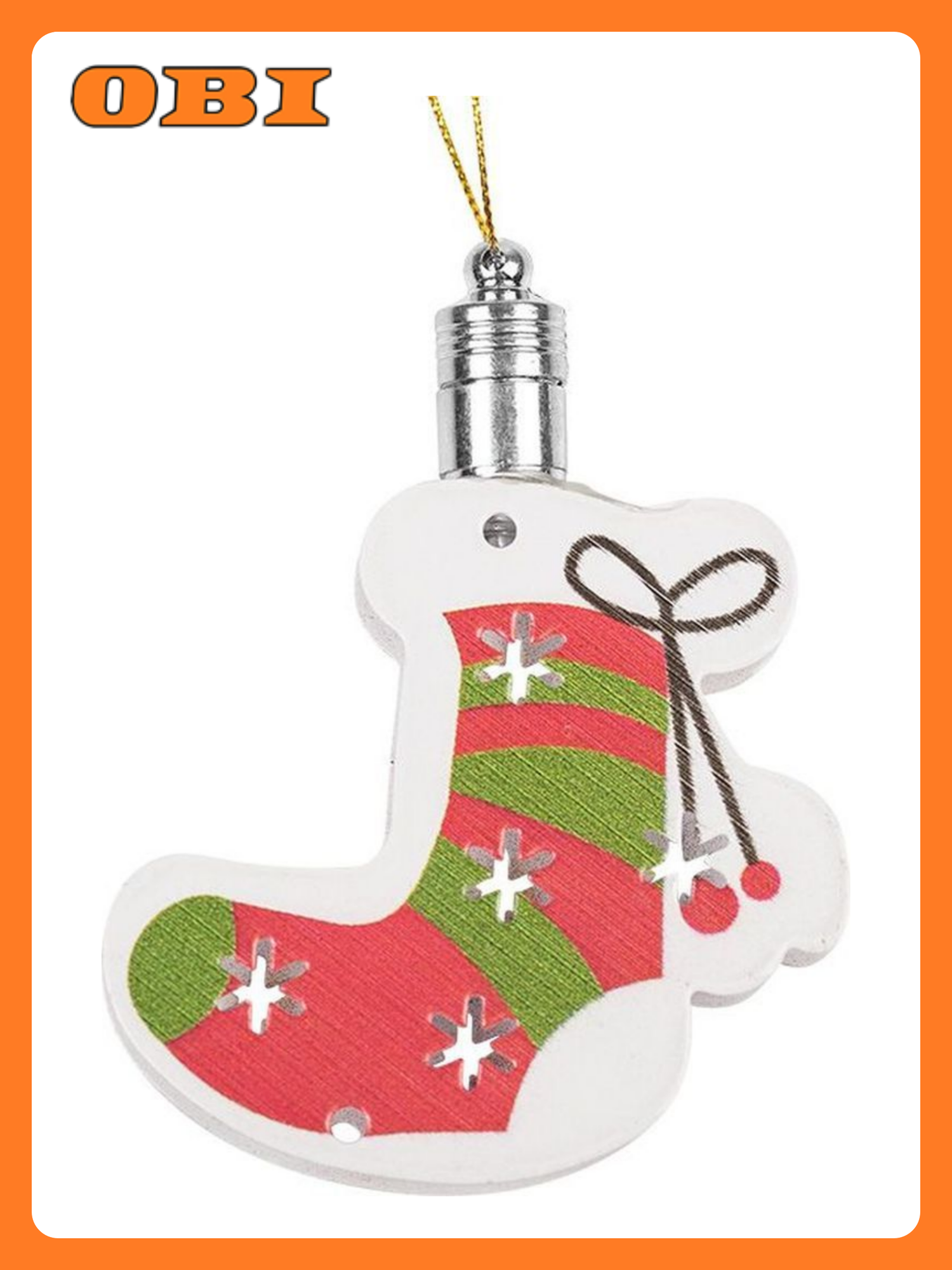 Световая фигура Новогодний носок RGB 8х6х2 см