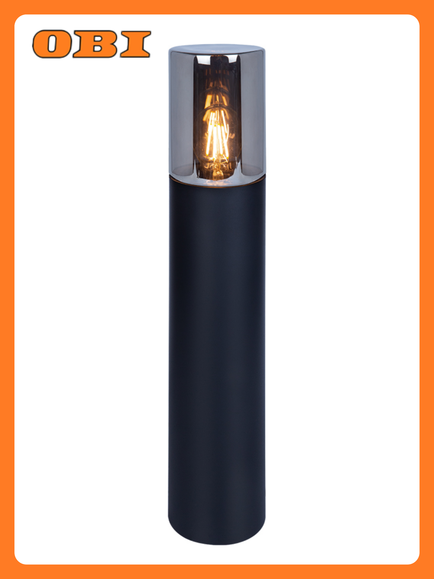 Столб уличный WAZN 1XE27X40Вт 50х9 см черный