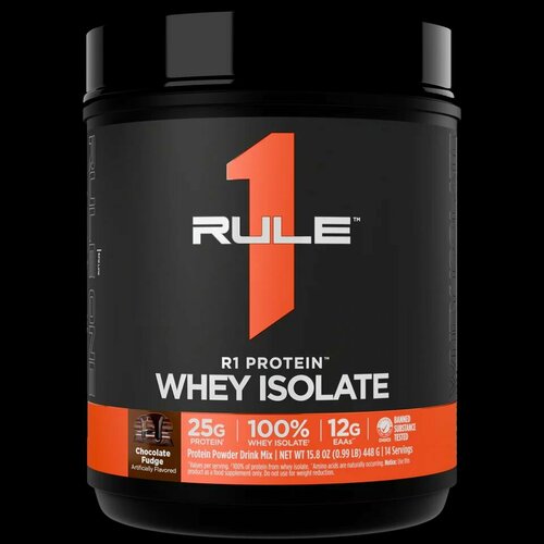 Сывороточный изолят и гидролизат RULE 1 R1 Protein Whey Isolate 448 гр Шоколадная помадка