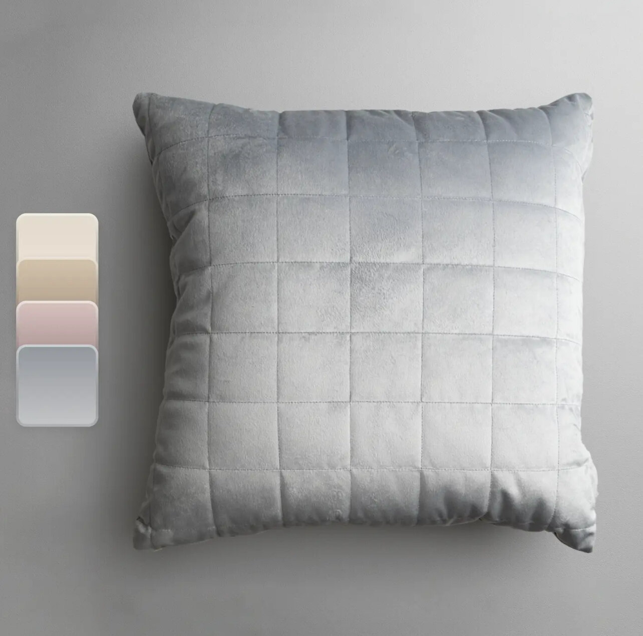 Подушка декоративная Inspire Etna 50x50 см велюр цвет серый