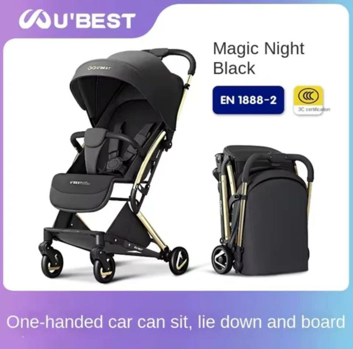 Прогулочная коляска UBEST, для детей от 0 до 3-4 лет, резиновые колеса