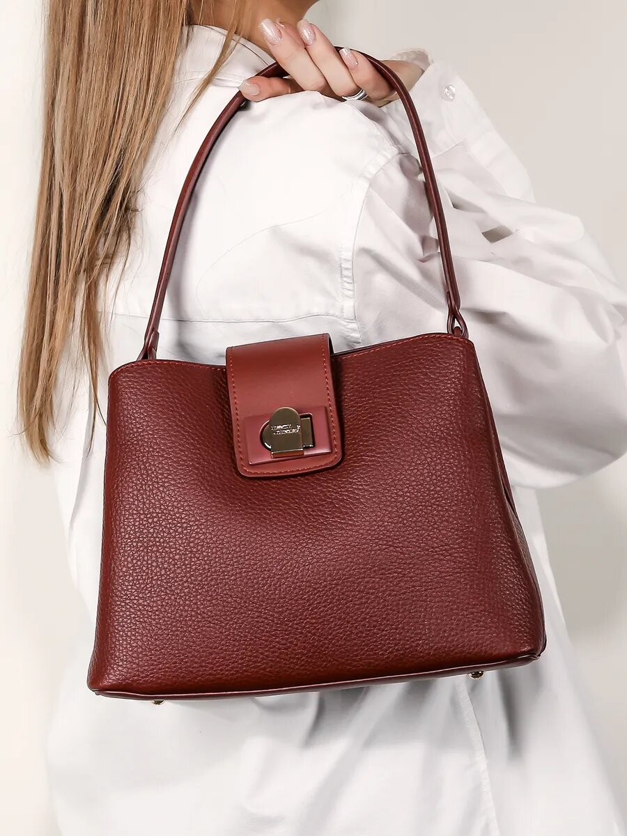 Сумка хобо DAVID JONES, бордовый — фото 1