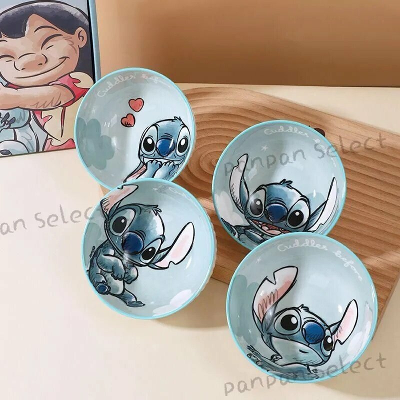 Миска Lio&stitch G10P 350 мл белый, голубой, 4 шт