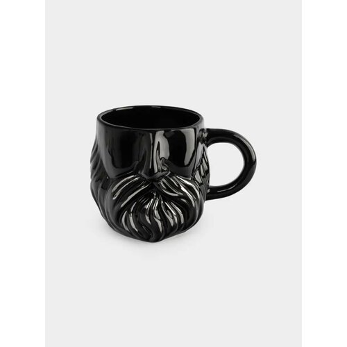 Кружка 560 мл керамика черно-серебристая Мужчина с бородой Manly 1666₽