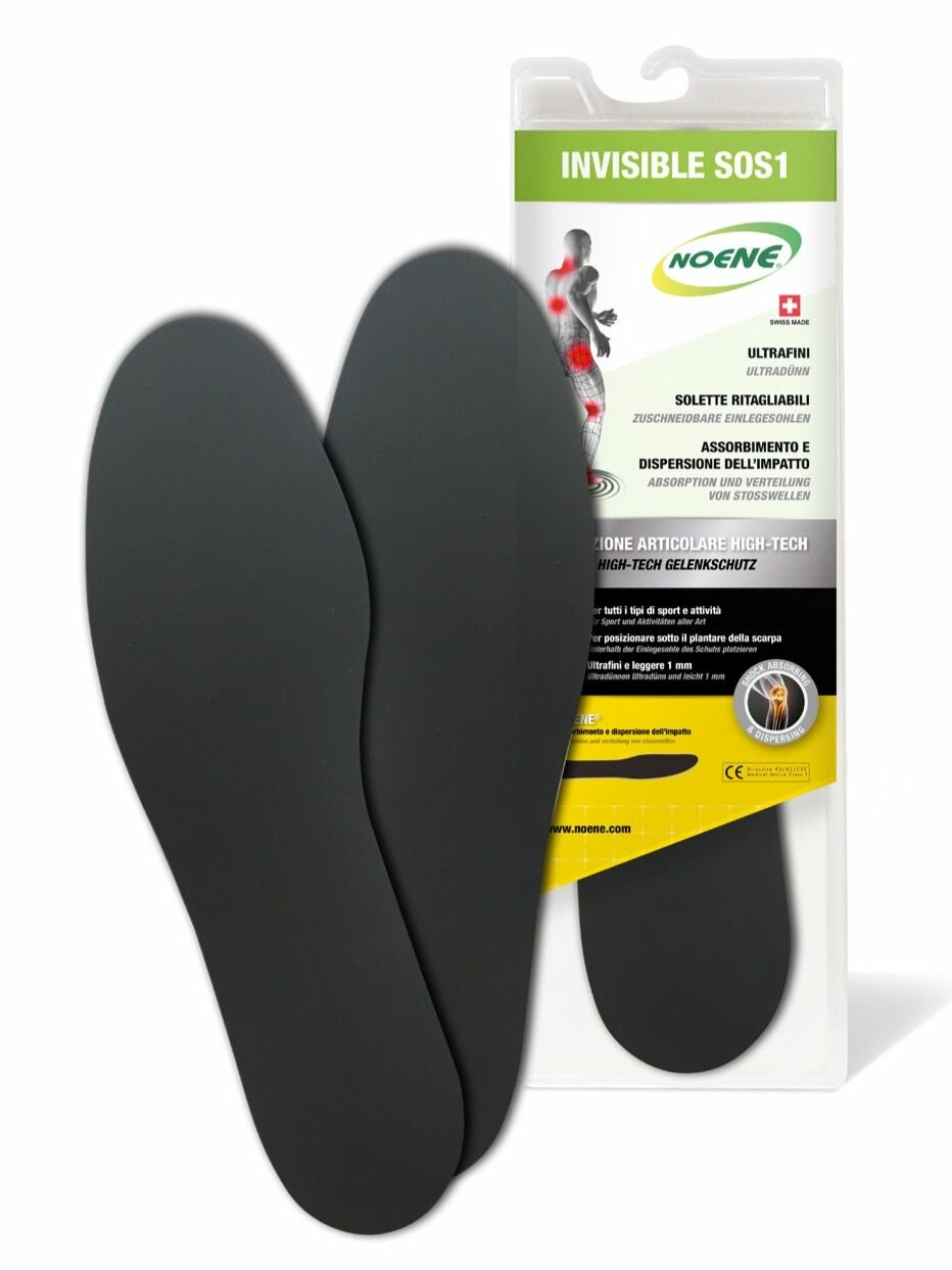 Стельки вибро-абсорбирующие NOENE INVISIBLE SOS1, 1мм, р-р от 36 до 46 (Lмакс-29 см)