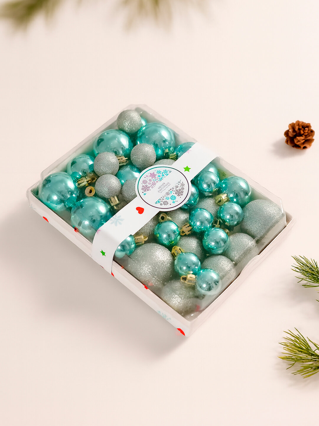 Набор новогодних шаров золотые, 42 шт, матовые и блестящие ёлочные игрушки. 5см, 4см, 3см