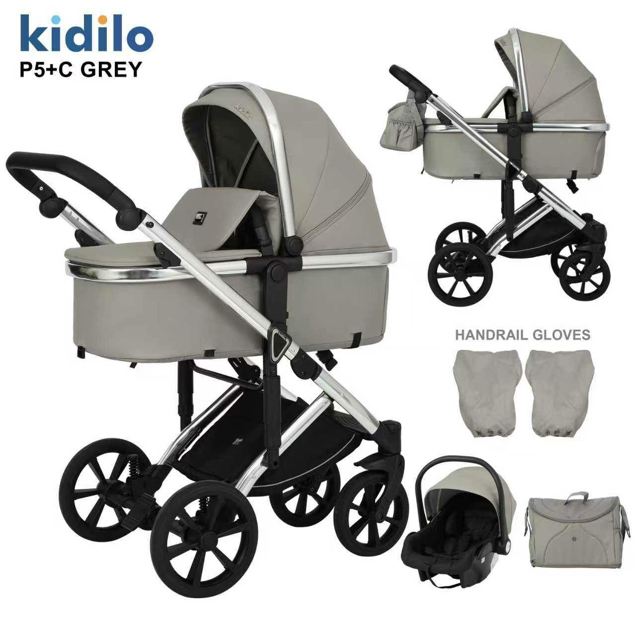 Прогулочная коляска Kidilo, для детей от 0 до 4 лет, регулируемая подножка, капор