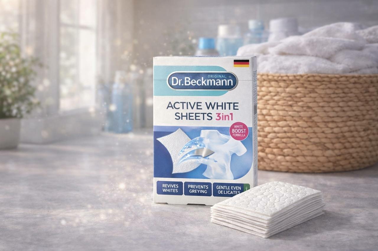 Активные отбеливающие салфетки для белых тканей Dr.Beckmann, 15шт