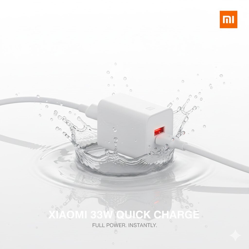 Быстрое зарядное устройство Xiaomi Redmi, 33 Вт, Quick Charge 3.0, с кабелем USB - Type-C — фото 1