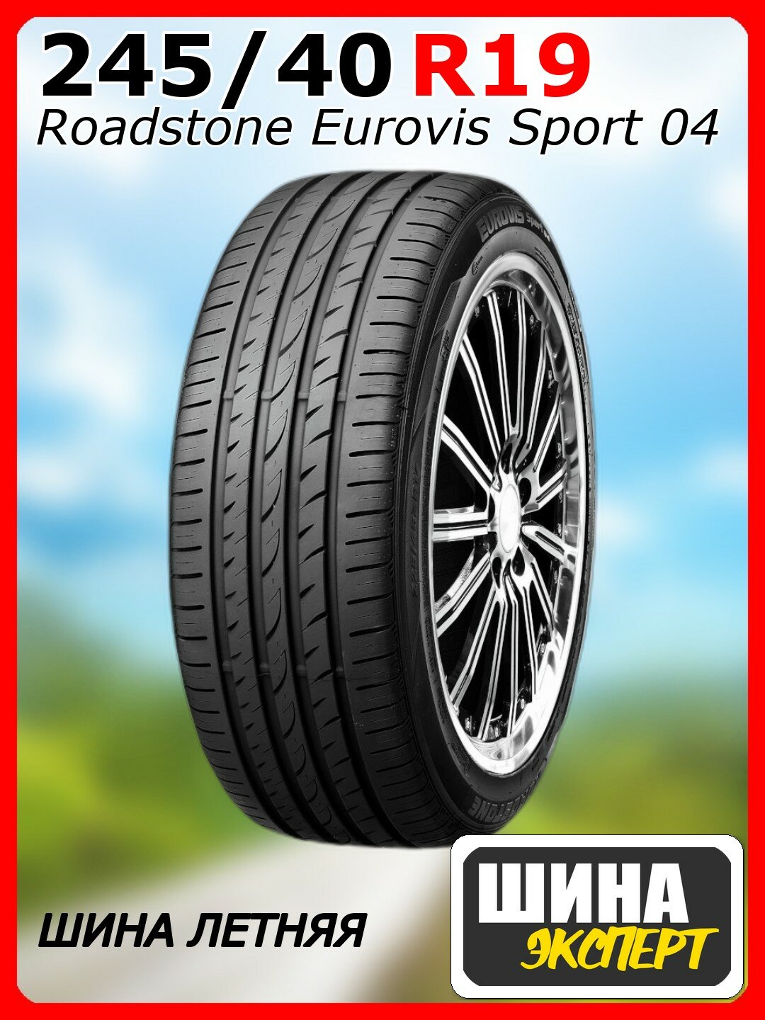 Шина летняя Roadstone 245/40/19 W 98 Eurovis Sport 04 XL для легковых автомобилей R10060