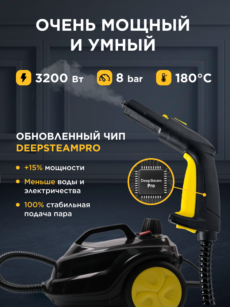 Пароочиститель для уборки дома мощный, парогенератор Resons! — фото 1