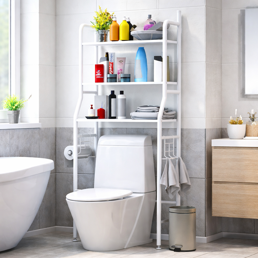 Полка для ванной комнаты, стеллаж, этажерка, Полка, подставка, этажерка для унитаза 160*47*25 см.