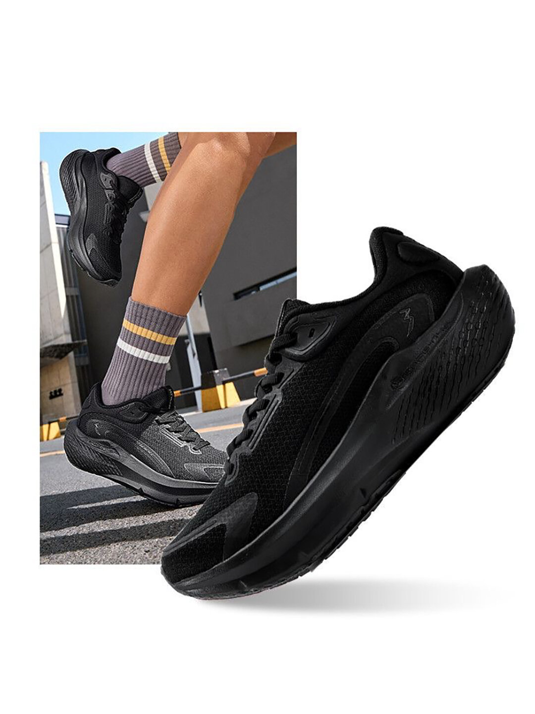 Кроссовки 361°, полнота B, размер 45 EU, black — фото 1