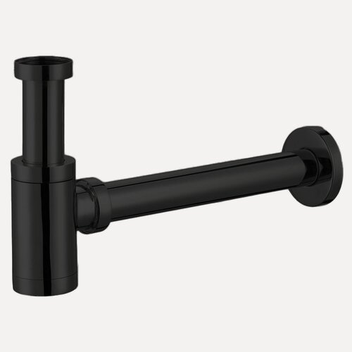 Изображение товара Сифон без выпуска для умывальника Azario G 1 1/4 AZ-108-BL цилиндр, черный, блистер