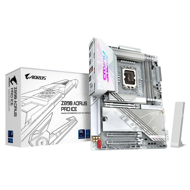 Материнская плата Gigabyte Z890 AORUS PRO ICE, LGA1851, Intel Z890, ATX, DDR5 Z890AORUSPROICE