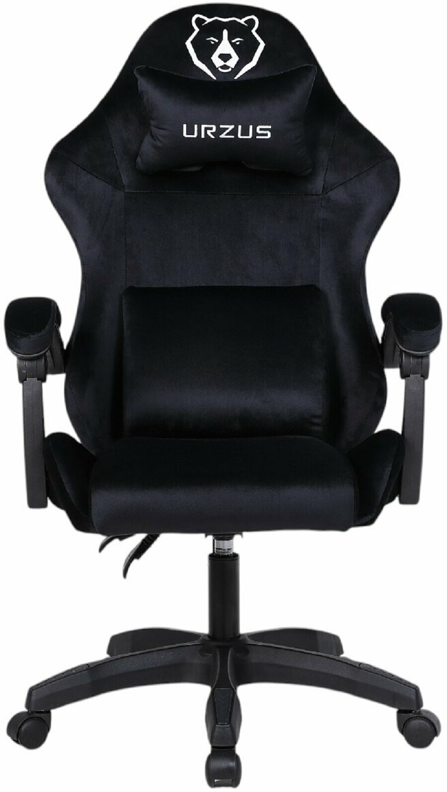 Кресло компьютерное игровое URZUS Grizzly Black ткань (UR-7351118)