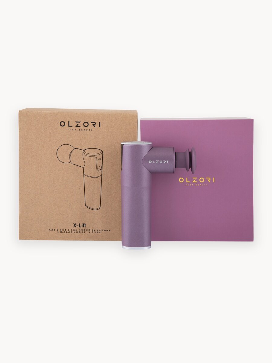 OLZORI Электрический перкуссионный пистолет X-Lift массажер для лица, головы и тела