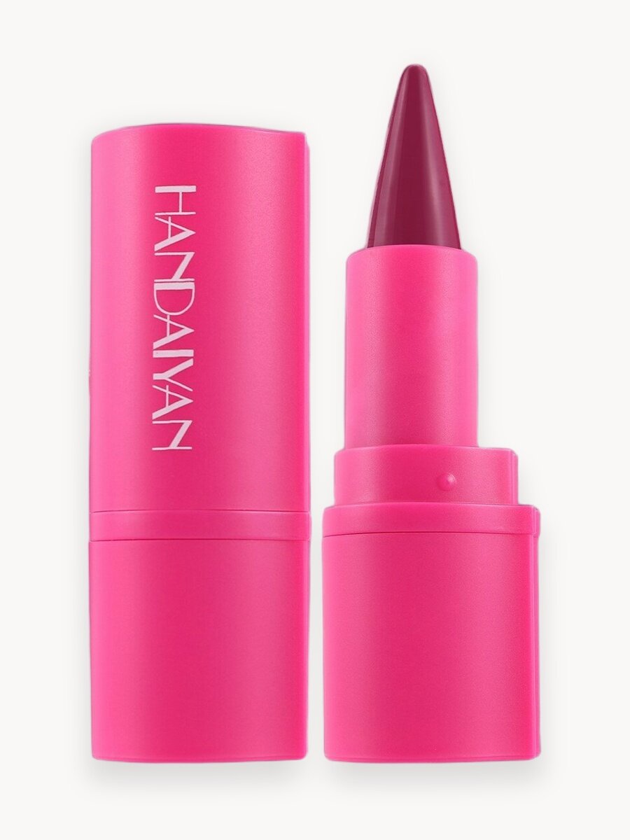 Помада-карандаш HANDAYAN, для губ, малиновая, 2 в 1, карандаш и помада