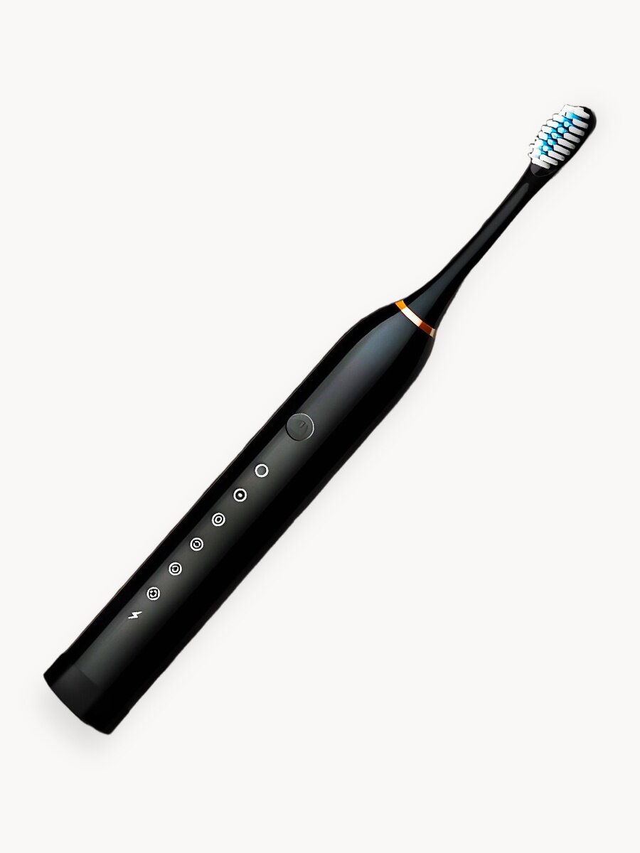 Электрическая зубная щетка X-3, PX-7, цвет черная. Для взрослых и детей 6 уникальных режимов и 4-мя насадками.
