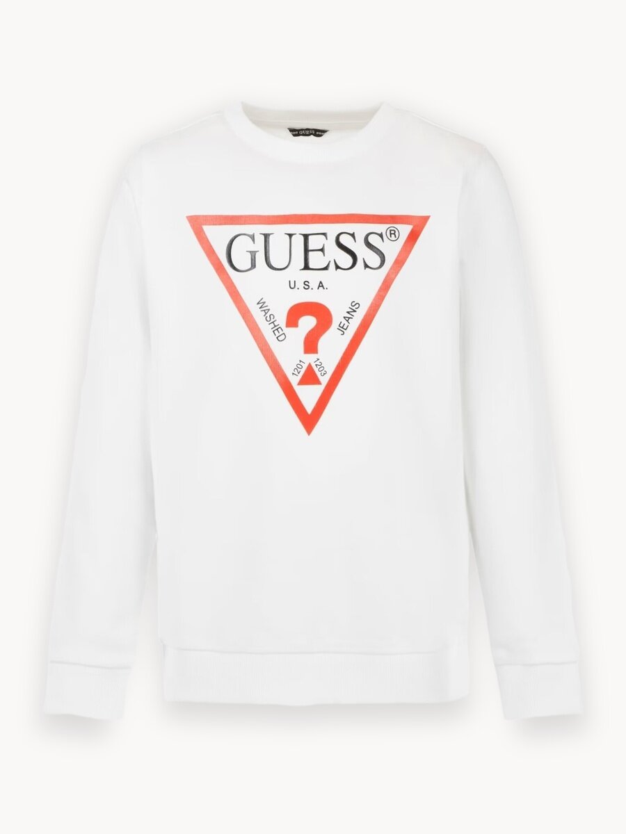 Свитшот GUESS LS Fleece_Core, размер 18, белый G011