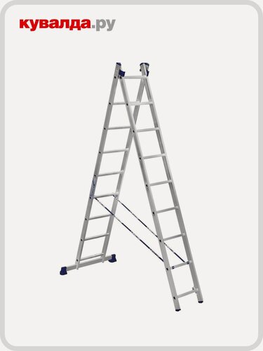 Изображение товара Лестница-стремянка двухсекционная алюмет 5209 2х 9