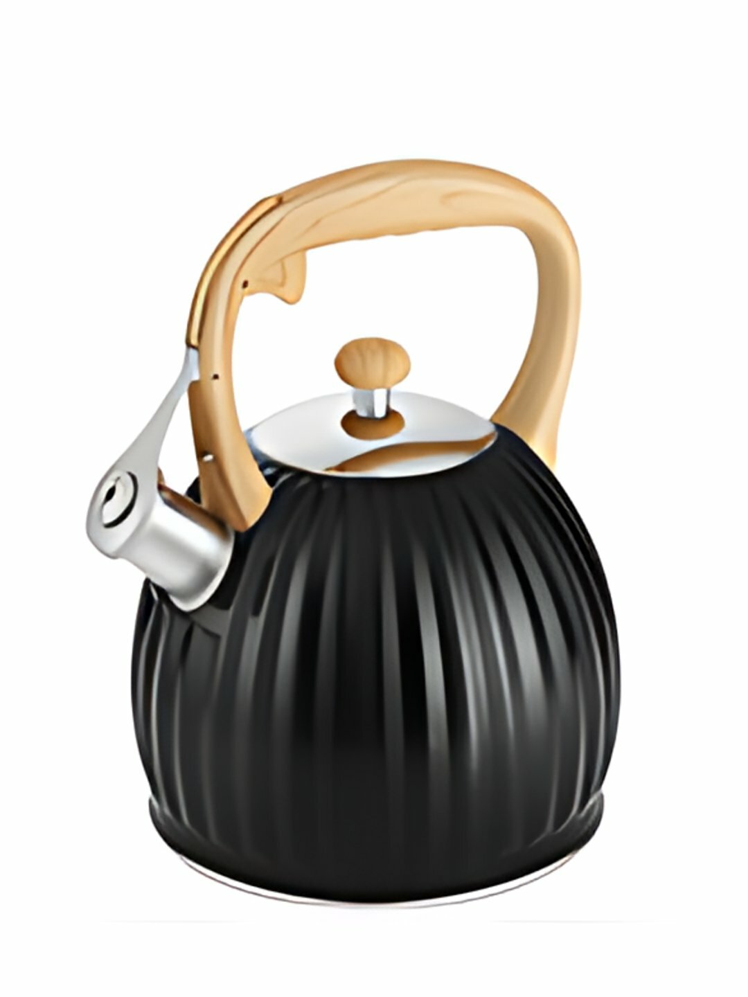 Чайник HausRoland из нержавеющей стали, со свистком, с эргономичной ручкой, в разных цветах - Черный