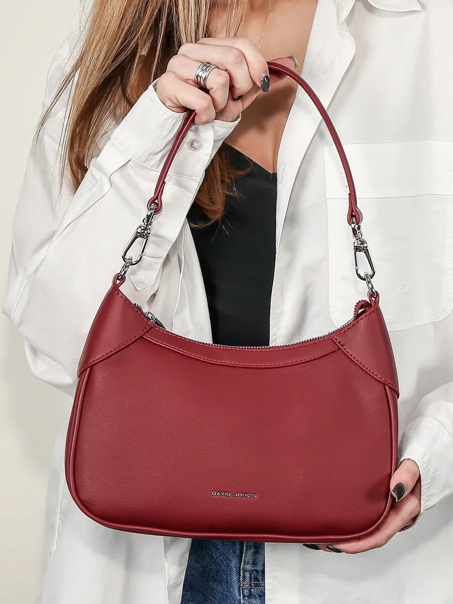 Сумка хобо DAVID JONES, бордовый — фото 1