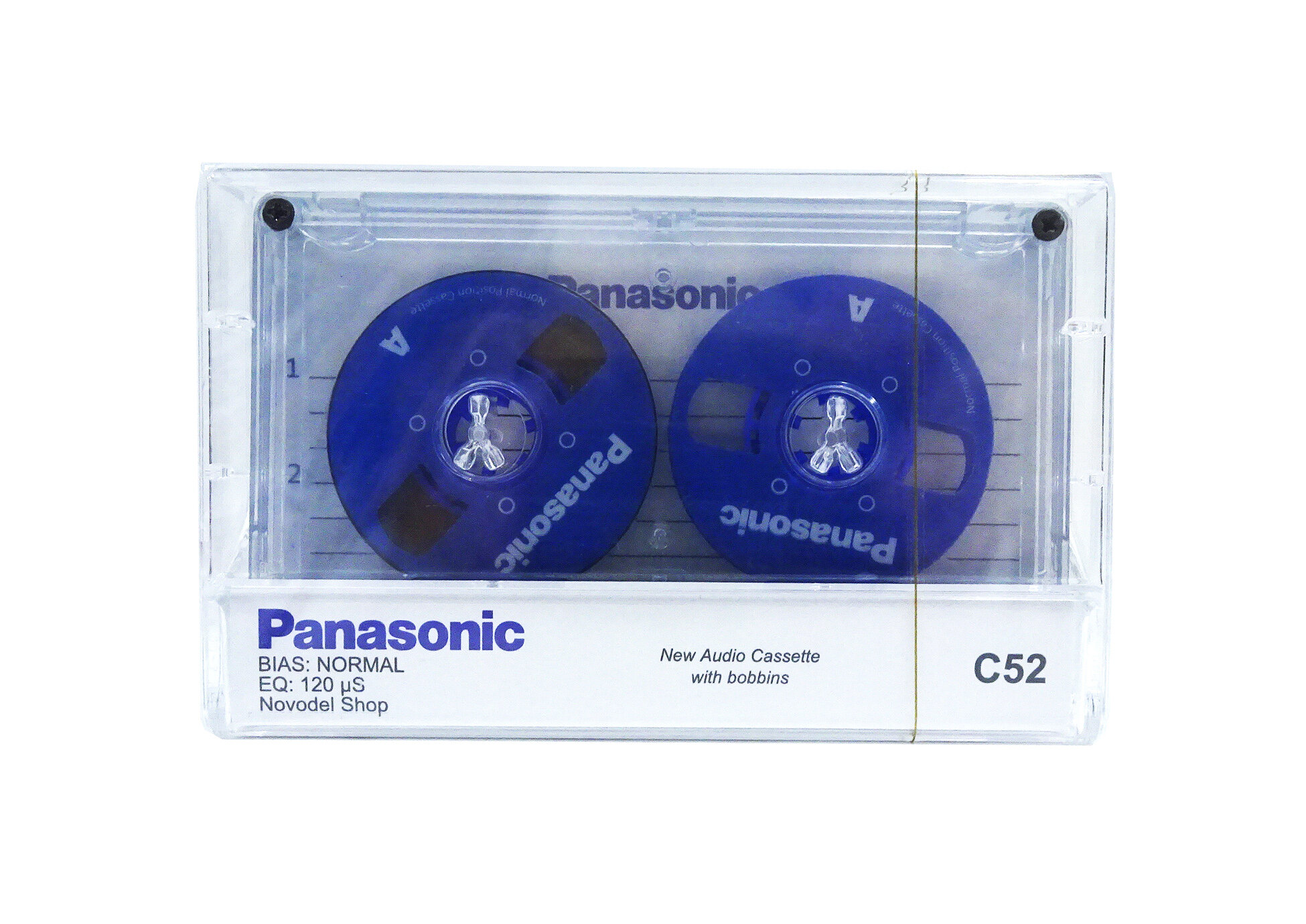 Аудиокассета "PANASONIC" с cиними боббинками