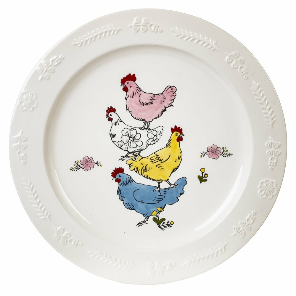 Тарелка Курочки 26х26х15 см KSM-818238