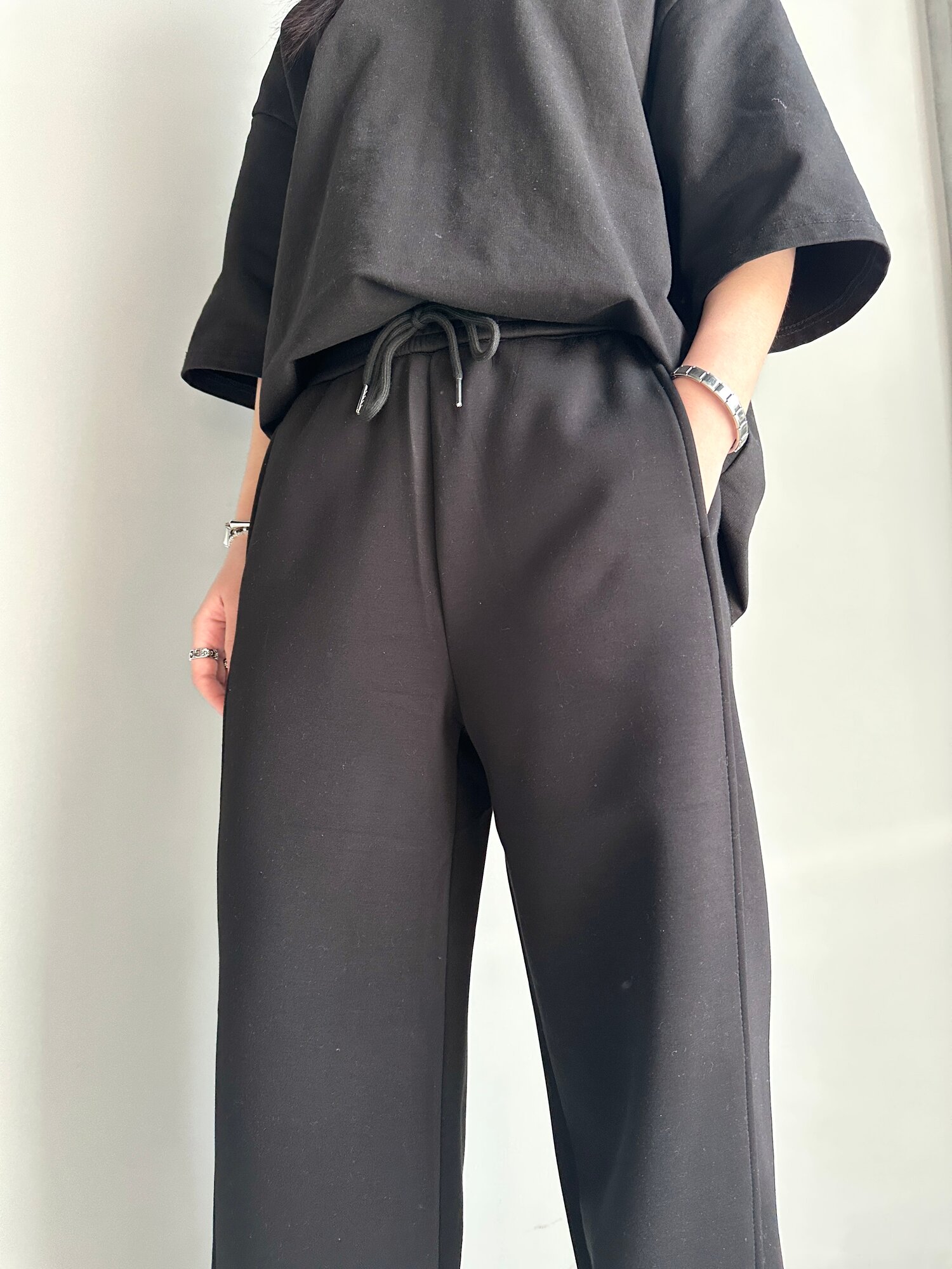 Брюки утеплённые INK Синий, черный, размер M, черный — фото 1