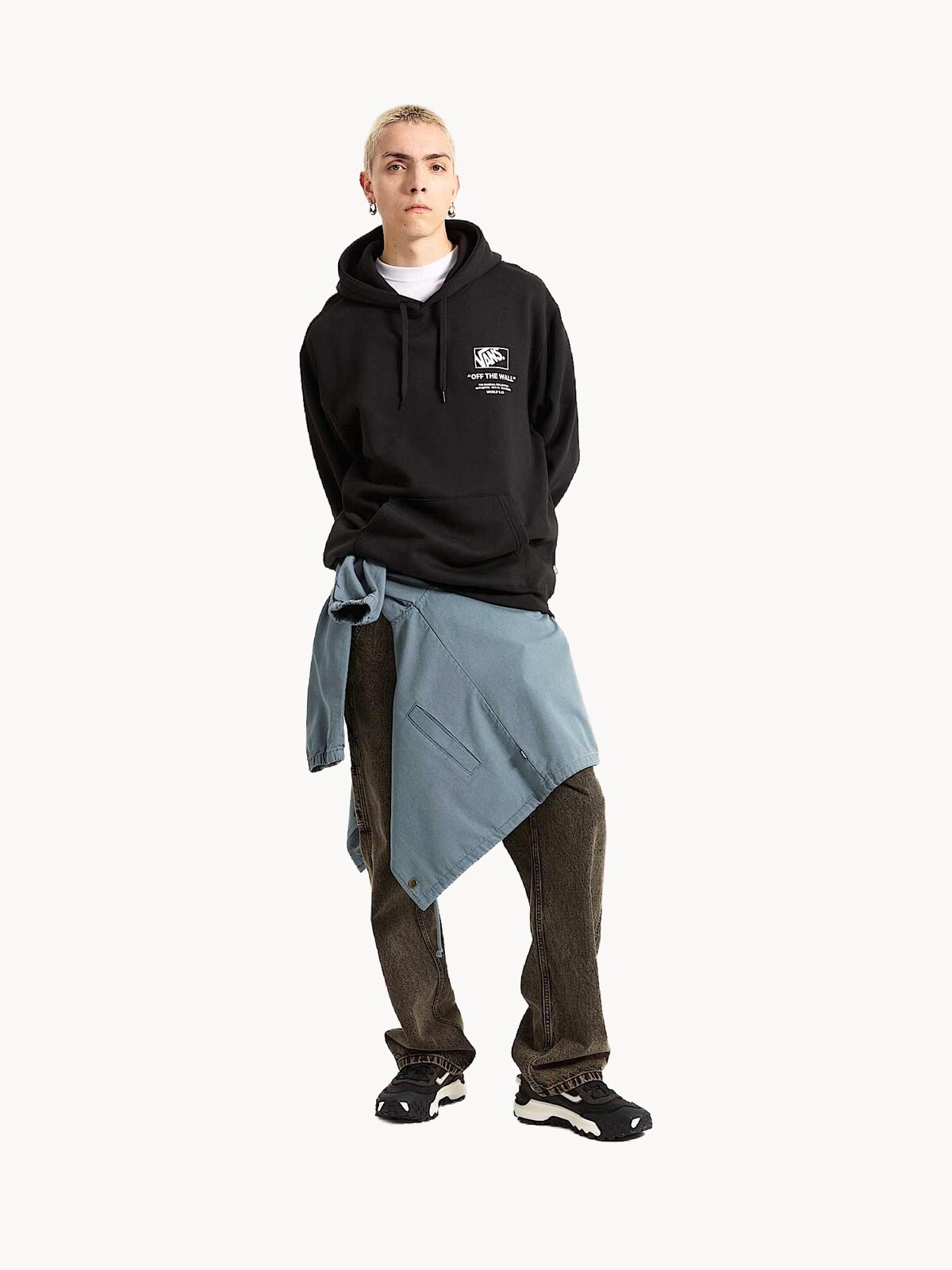 Худи VANS, размер S, , черный/белый — фото 1