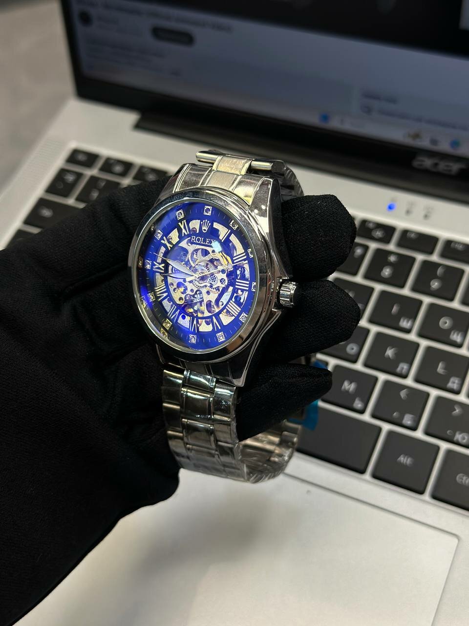 Наручные часы Rolex, серебристый — фото 1