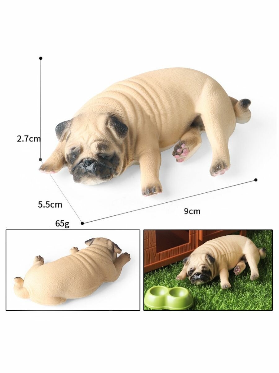 Фигурка собака Спящий Мопс — фото 1