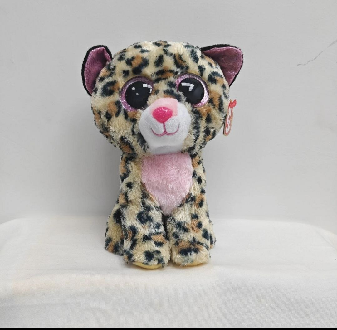 TY Beanie Boo плюшевый леопард коллекционный мягкий игрушечный дизайн 30 см