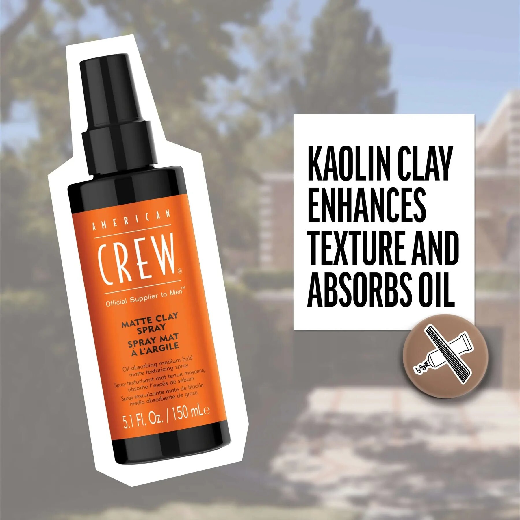 American Crew Matte Clay Spray — стайлинг-спрей с матовым эффектом, 150 мл. — фото 1