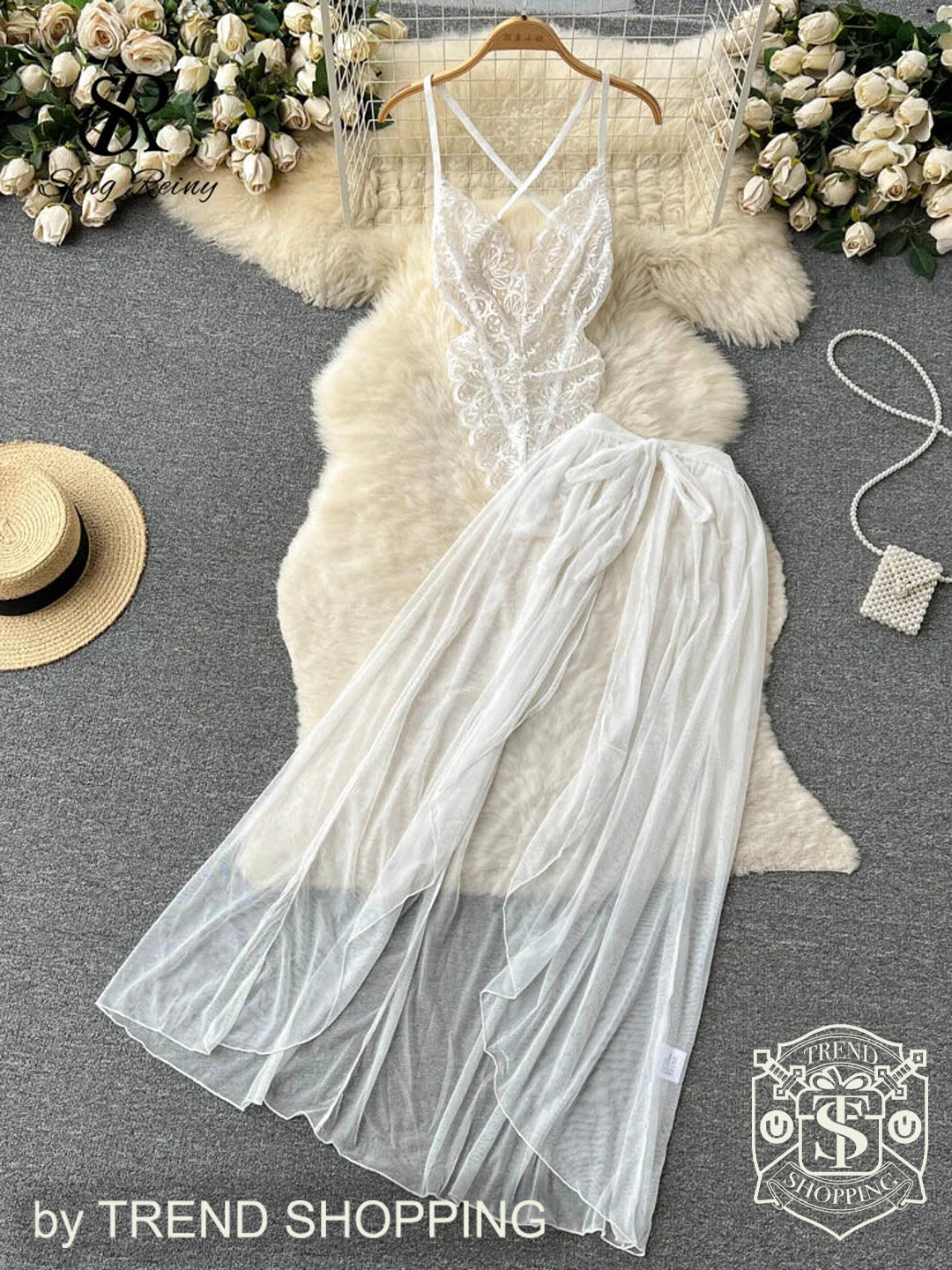 Пеньюар  1, размер 44-48, белый — фото 1