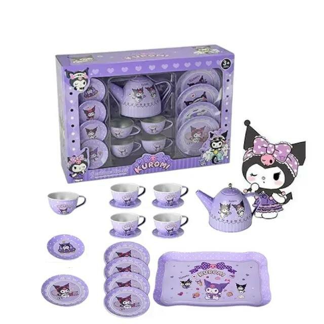 Металлический детский чайный сервиз Kuromi. — фото 1
