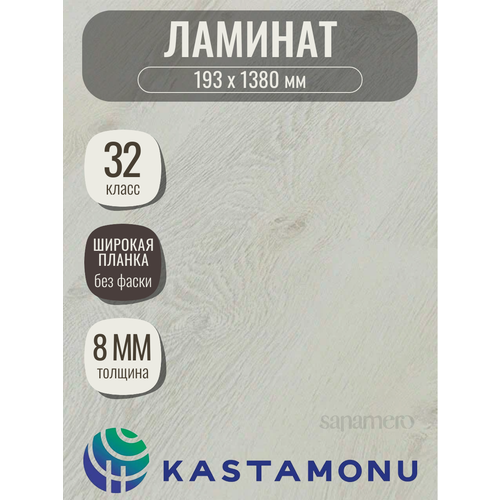 фото Ламинат kastamonu grey улун fp467 (193 х 1380мм), 2.131м кв, 8 шт/уп