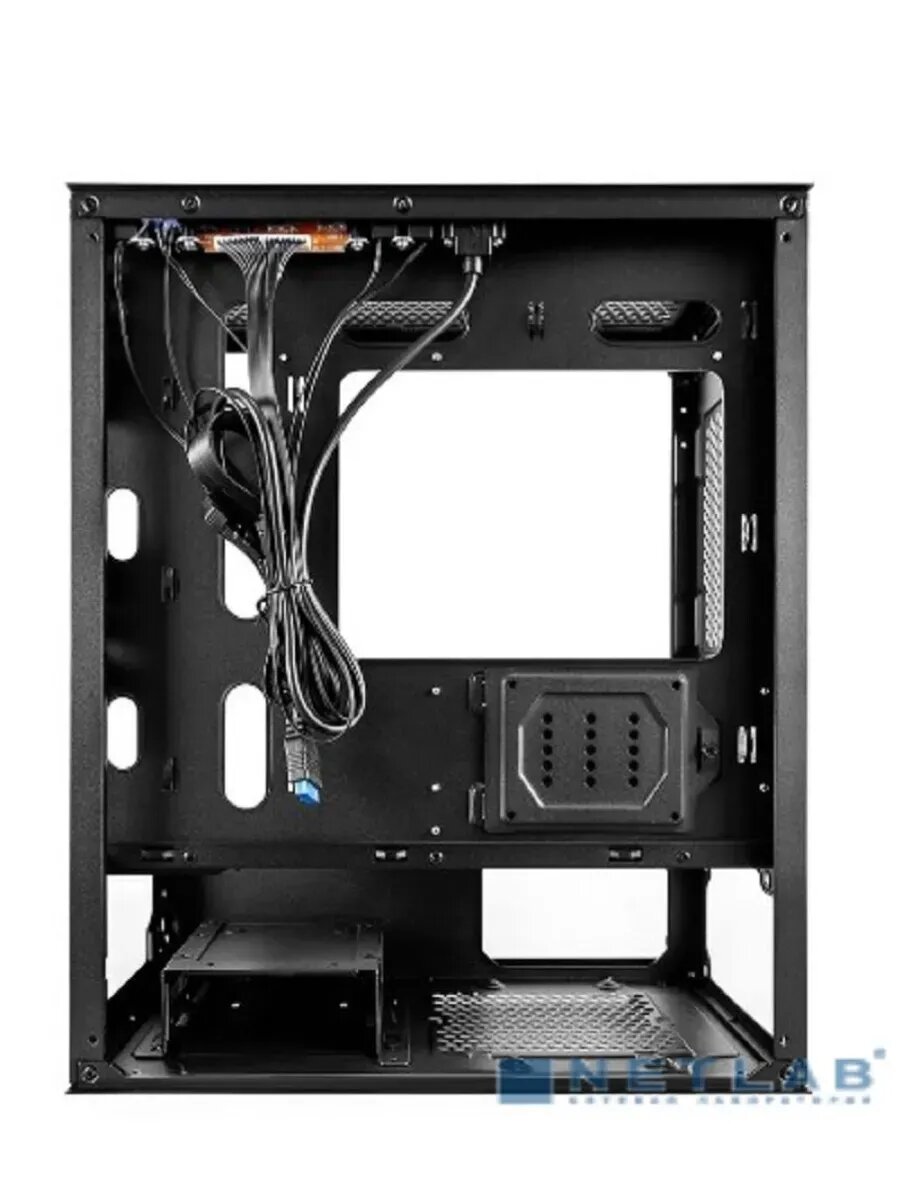 Корпус для ПК FIREBASE X3-M Black / mATX/ 4x120mm LED fans inc — фото 1