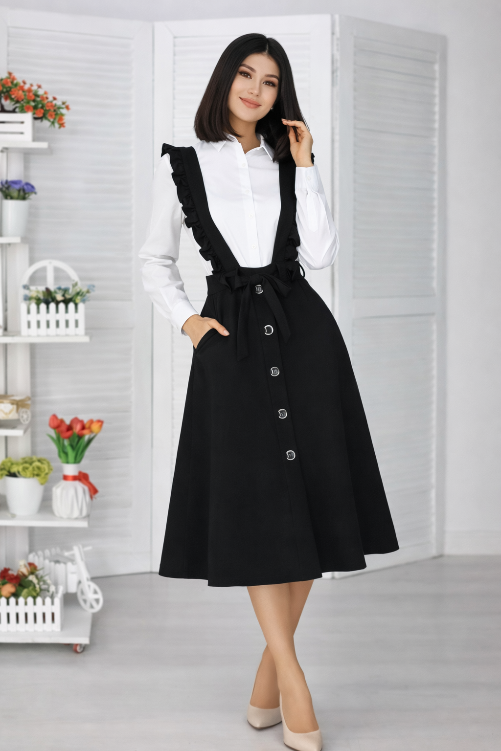 Платье , размер 44, черный — фото 1