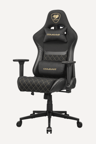 Изображение товара Кресло компьютерное игровое COUGAR Armor One V2 Gold F, ткань, черный/золотистый