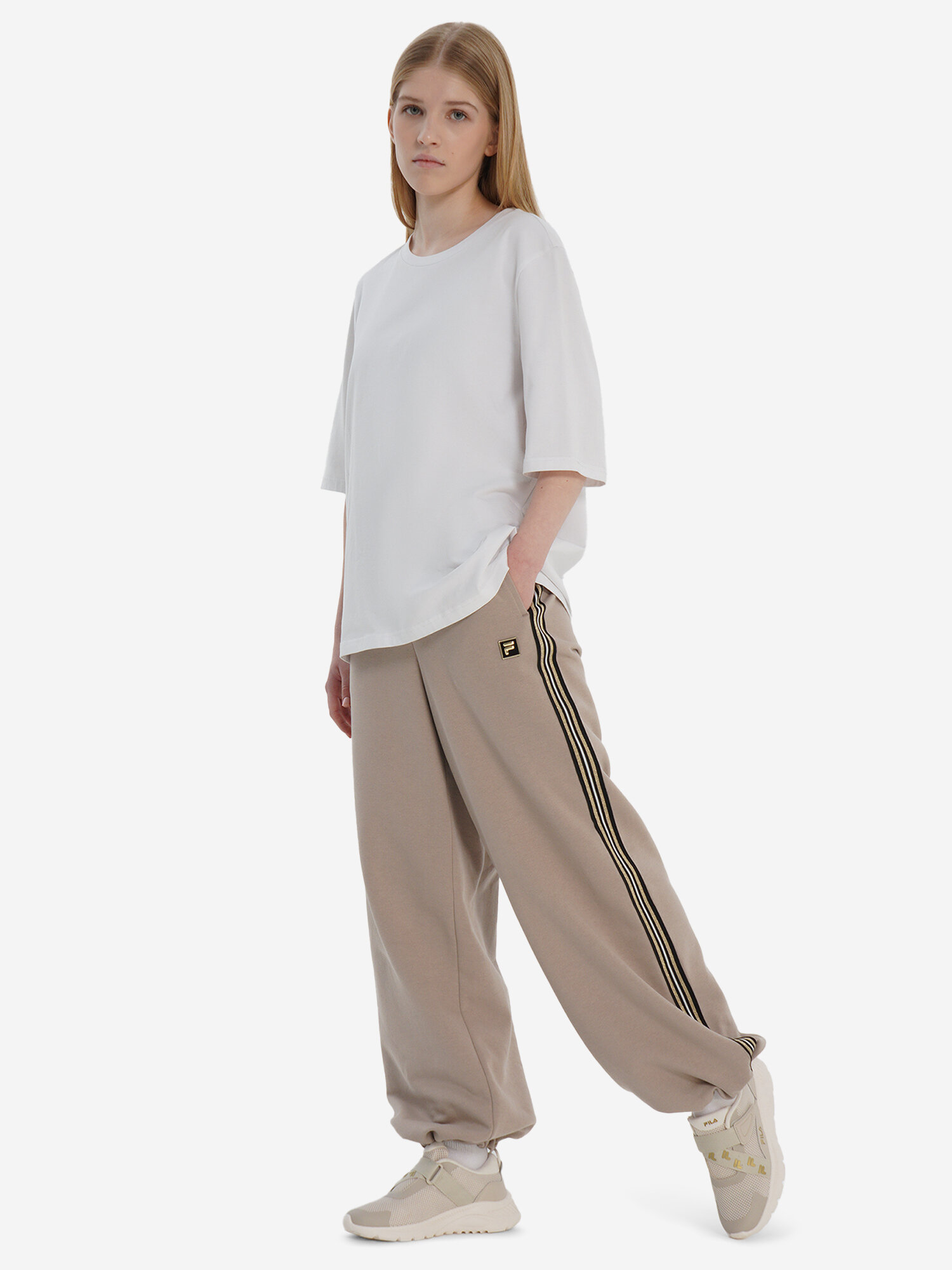 Брюки Fila, размер 134-140, бежевый — фото 1