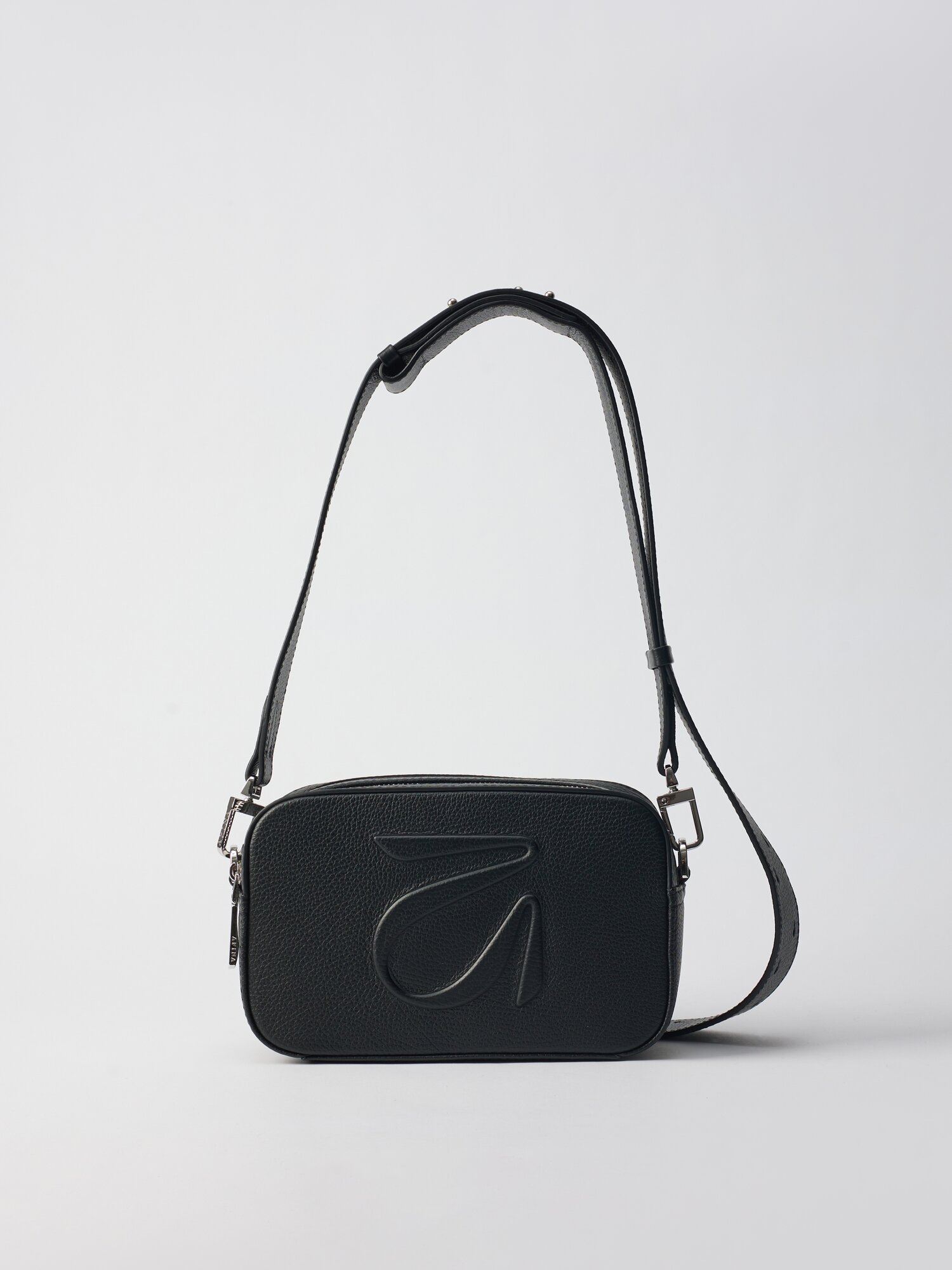 Сумка кросс-боди Afina, фактура зернистая, черный — фото 1