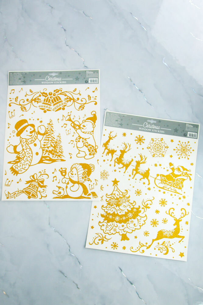 Набор декоративных наклеек для окон солнечная сказка, 42х30 см, 2 шт, Koopman International BCC700360-набор