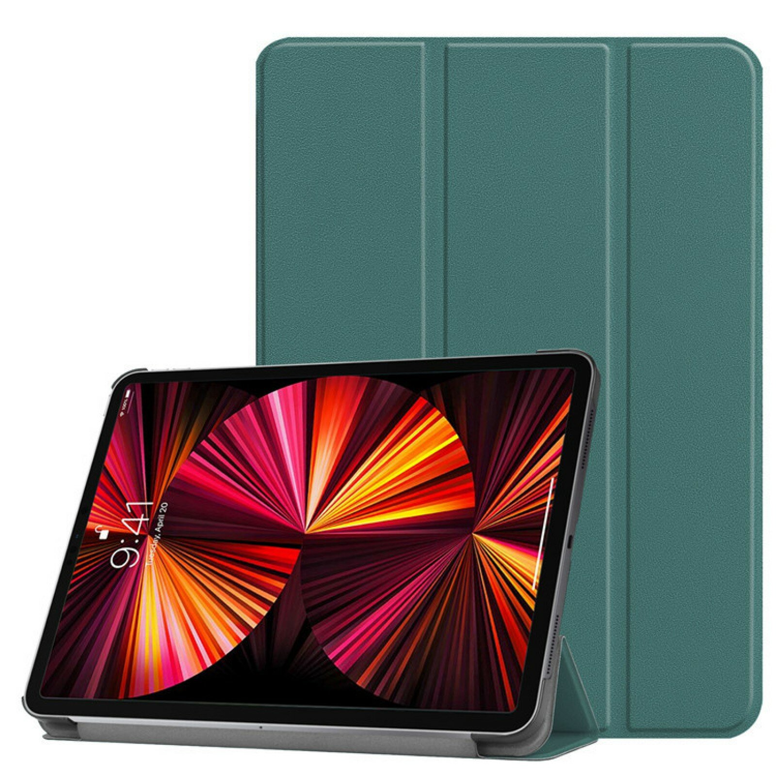 Чехол-обложка MyPads iL Sottile для Xiaomi Pad 5 Pro 12.4 ультратонкий пластиковый с автозапиранием и подставкой зелёный